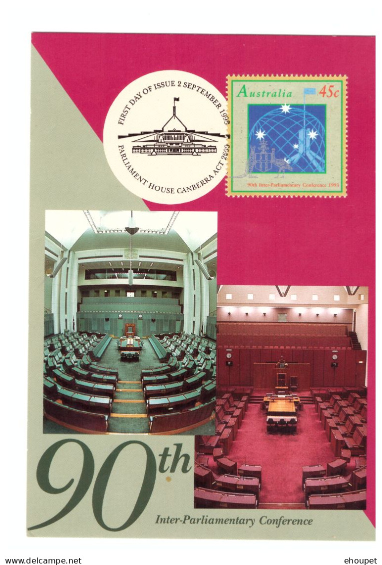 FDC 2 SEPTEMBRE 1993 90 TH INTERPARLIAMENTARY CONFERENCE - Maximumkaarten