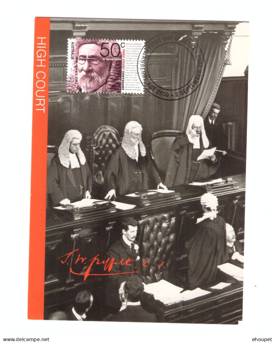 FDC 2 SEPTEMBRE 2003 HIGH COURT - Maximumkarten (MC)