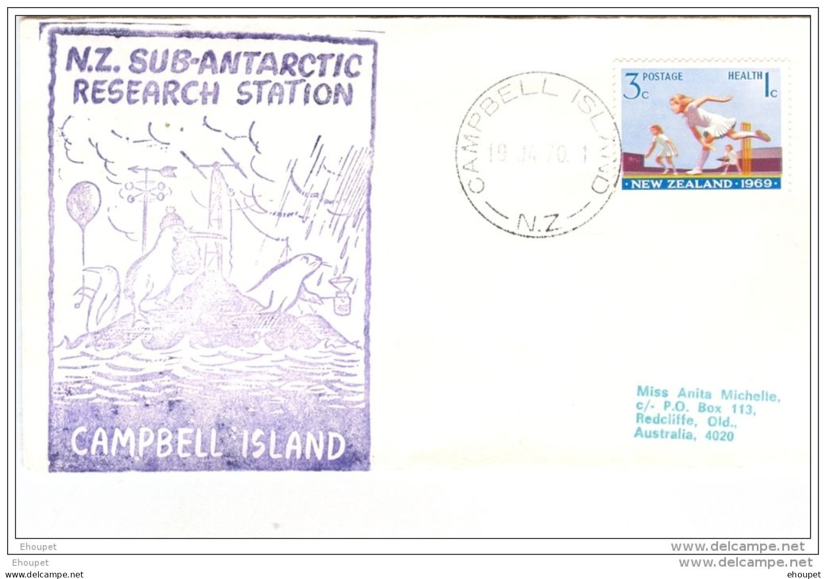 19 JANVIER 1970. CAMPBELL ISLAND - Storia Postale