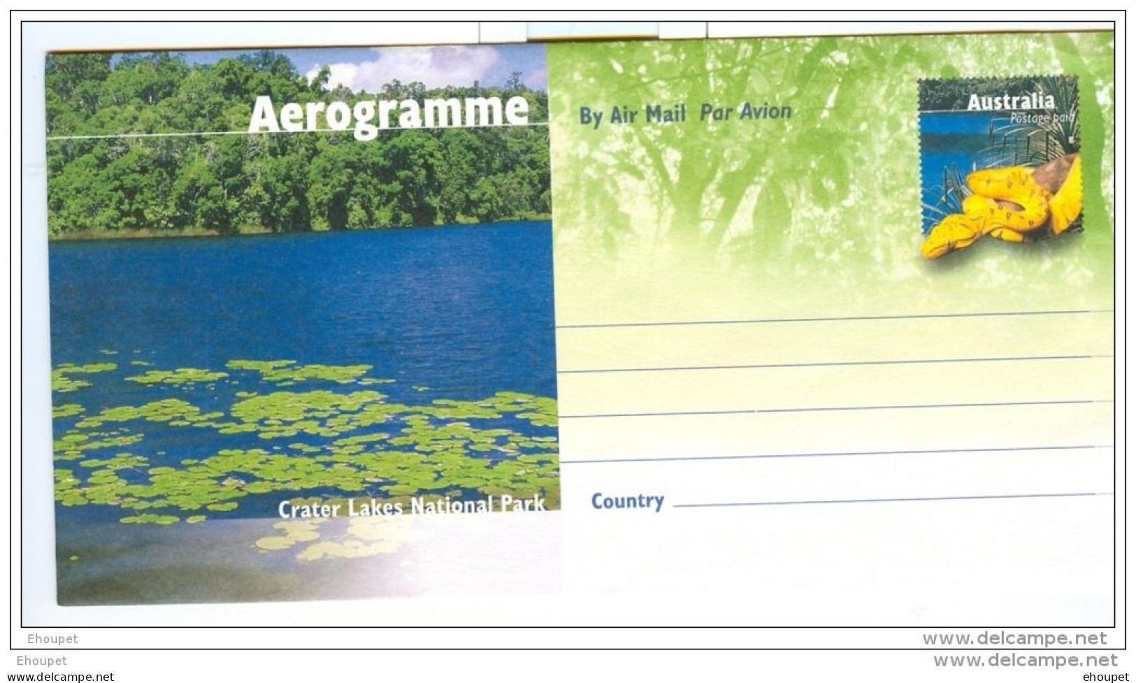 AEROGRAMME CRATER LAKES NATIONAL PARK - Aérogrammes