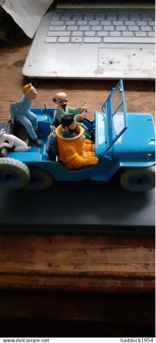 La Jeep Bleue Objectif Lune TINTIN HERGE Moulinsart 2018 - Statuettes En Métal