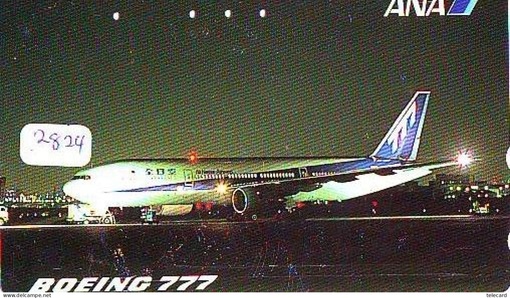 Télécarte JAPON * ANA  *  AVION (2824) BOEING 777 *  AVIATION * AIRLINE Phonecard  JAPAN AIRPLANE * FLUGZEUG * VLIEGTUIG - Flugzeuge