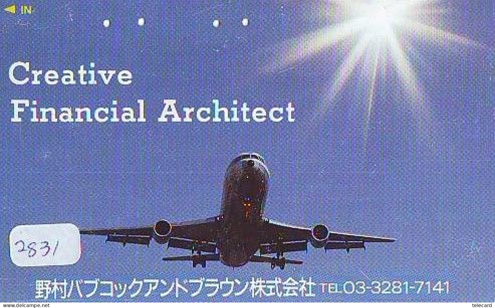 Télécarte JAPON *  *  AVION (2831) *  AVIATION * AIRLINE Phonecard  JAPAN AIRPLANE * FLUGZEUG * VLIEGTUIG - Airplanes