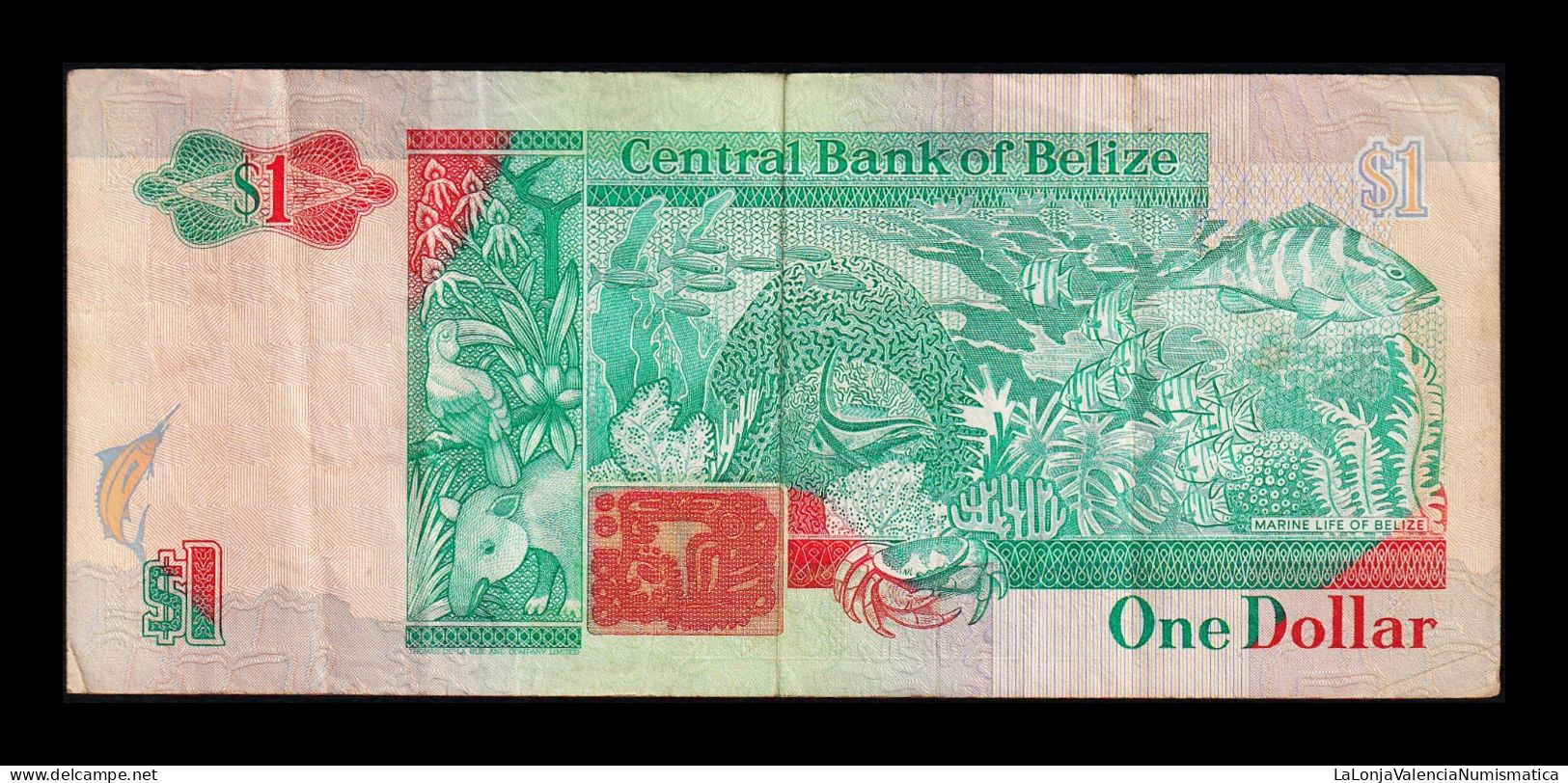 Belice Belize 1 Dollar 1990 Pick 51 Mbc Vf - Belice