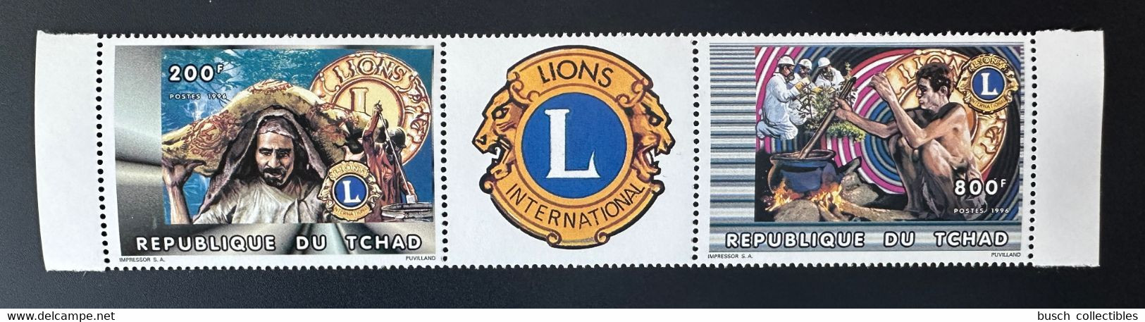 Tchad Chad Tschad 1996 Mi. 1359a - 1360a A Lions International Club - Tschad (1960-...)