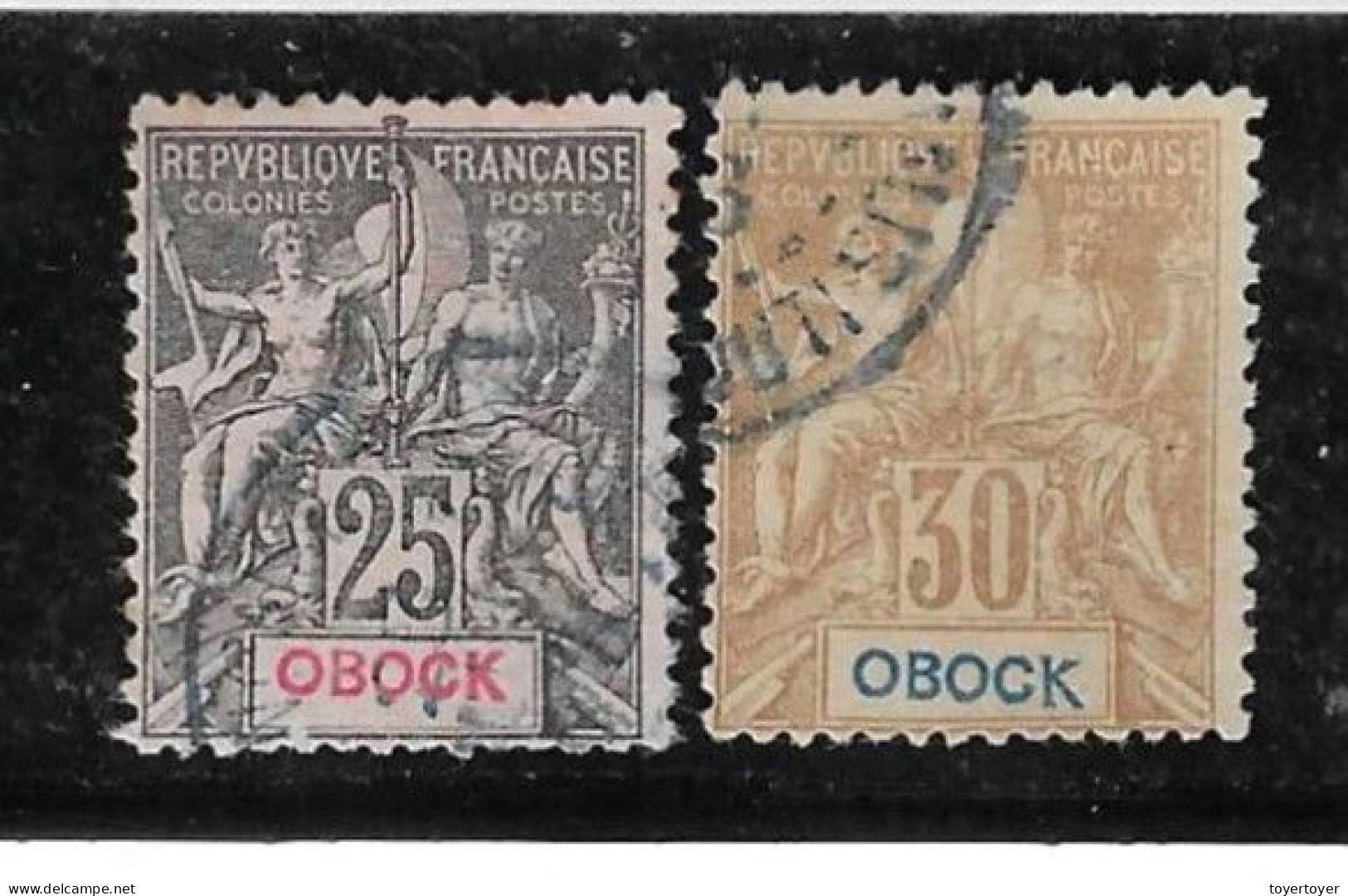 C172  Obock N°39 Et 40 Oblitérés - Used Stamps