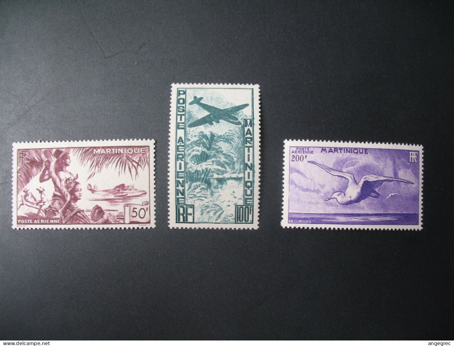 Martinique Stamps French Colonies 1947 PA N° 13 à 15 Neuf * à Voir N° 15 Aminci - Poste Aérienne