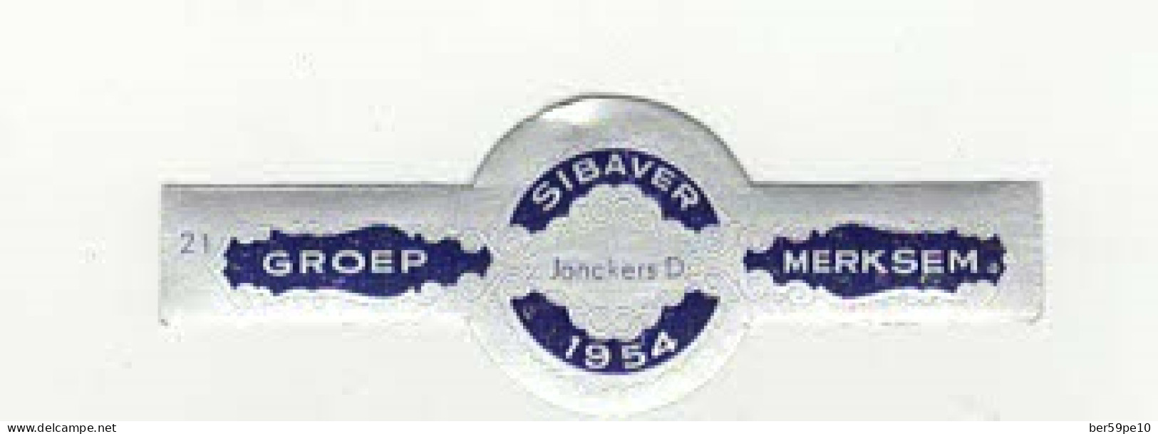 BAGUE DE CIGARE GROEP MERKSEM SIBAVER 1954 JONCKERS D. - Bagues De Cigares