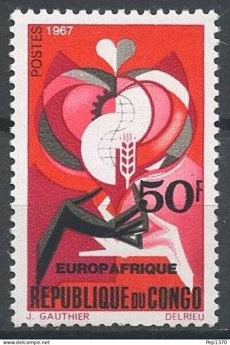 REPUBLICA DEL CONGO 1967 - EUROPAFRIQUE - YVERT 212** - Mint/hinged