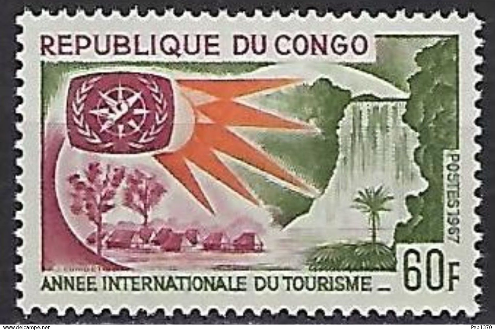 REPUBLICA DEL CONGO 1967 - AÑO INTERNACIONAL DEL TURISMO - YVERT 211** - Neufs