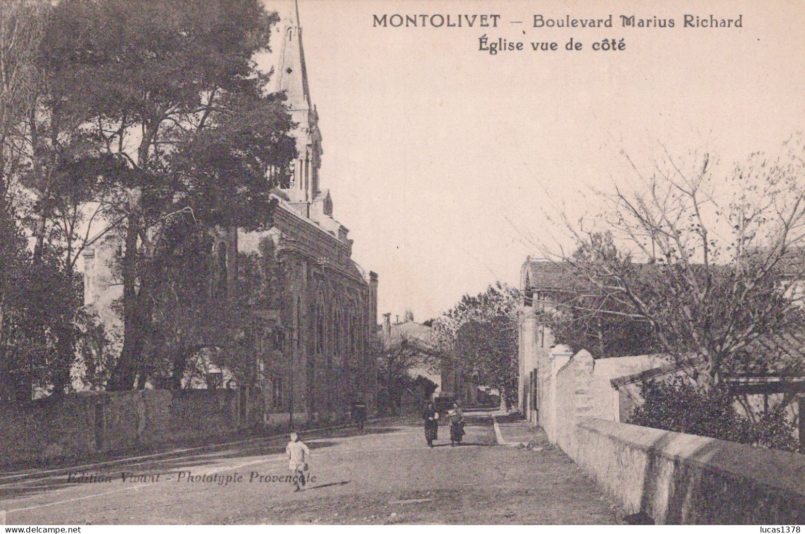 13 / MARSEILLE / MONTOLIVET / BOULEVARD MARIUS RICHARD / EGLISE VUE DE COTE - Saint Barnabé, Saint Julien, Montolivet