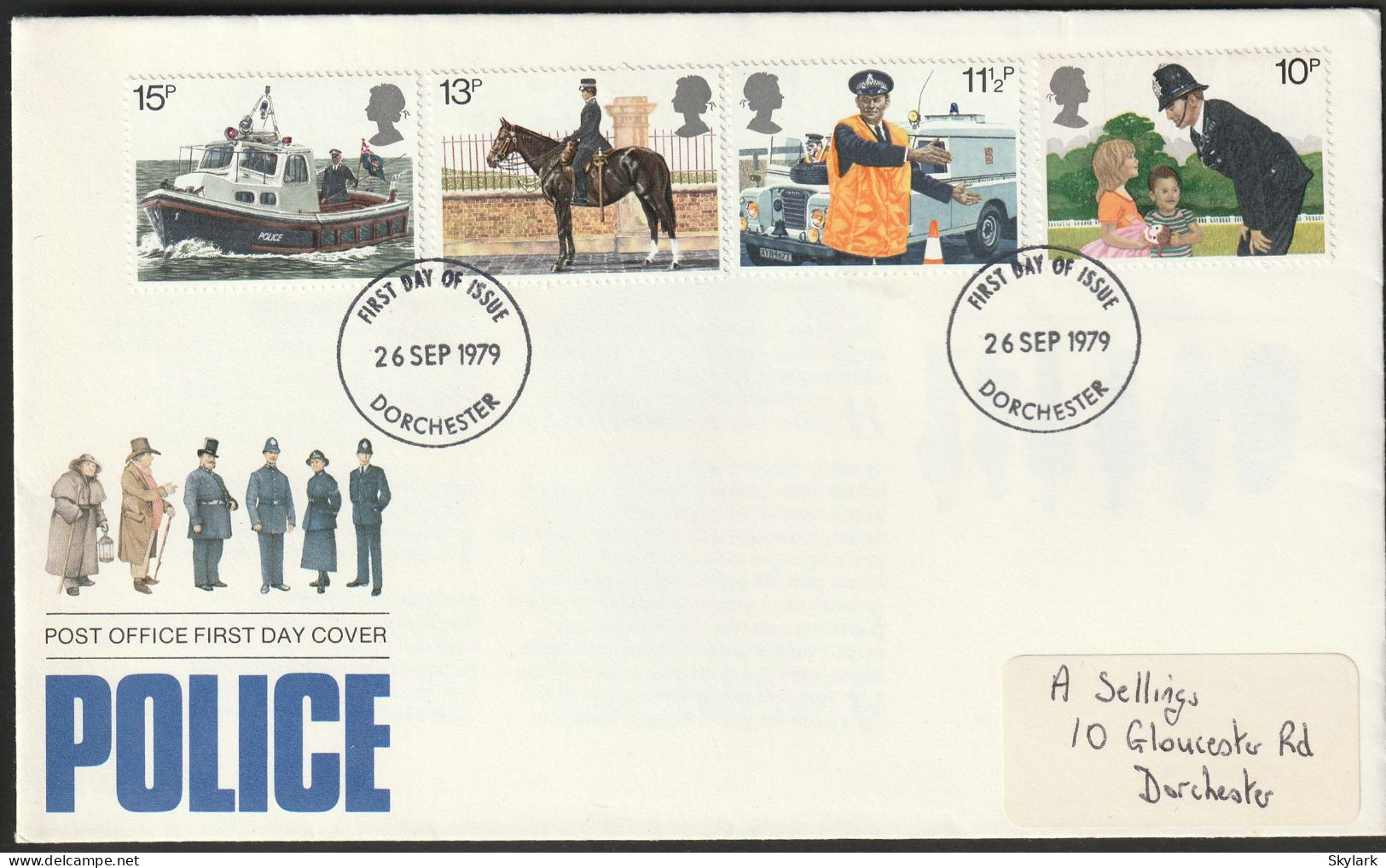 Great Britain   .   1979   .  "Police"   .   First Day Cover - 4 Stamps - 1971-1980 Decimal Issues