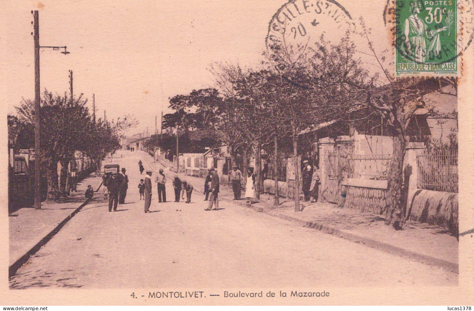 13 / MARSEILLE / MONTOLIVET / BOULEVARD DE LA MAZARADE / PARTIE DE PETANQUE / RARE + - Saint Barnabé, Saint Julien, Montolivet