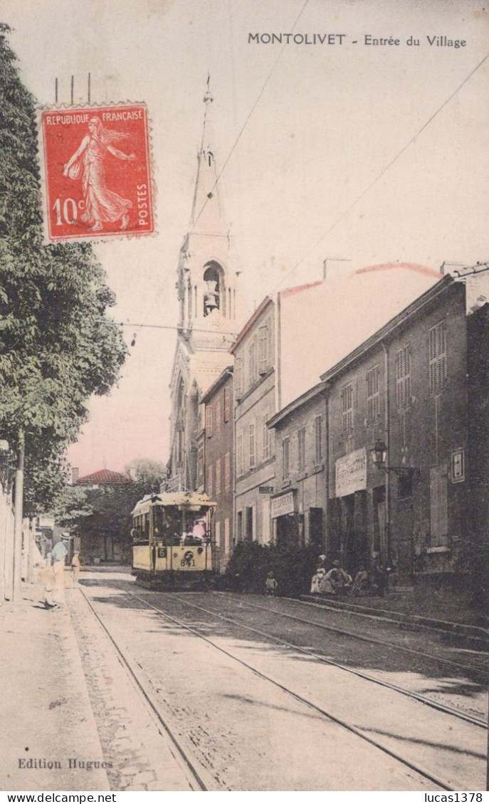 13 / MARSEILLE / MONTOLIVET / ENTREE DU VILLAGE / TRAMWAY / JOLIE CARTE COLORISEE - Saint Barnabé, Saint Julien, Montolivet