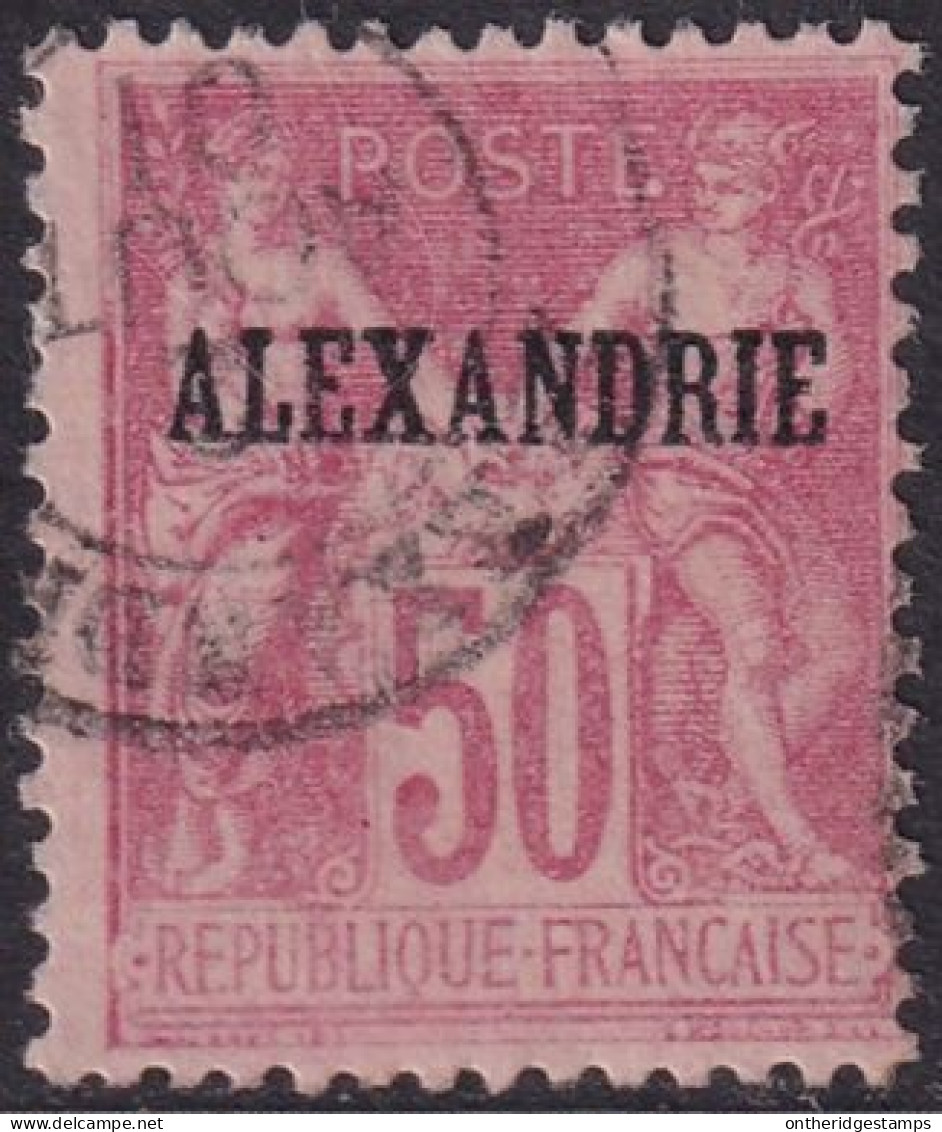 French Offices Alexandria 1899 Sc 12a Alexandrie Yt 14 Used Type I - Oblitérés