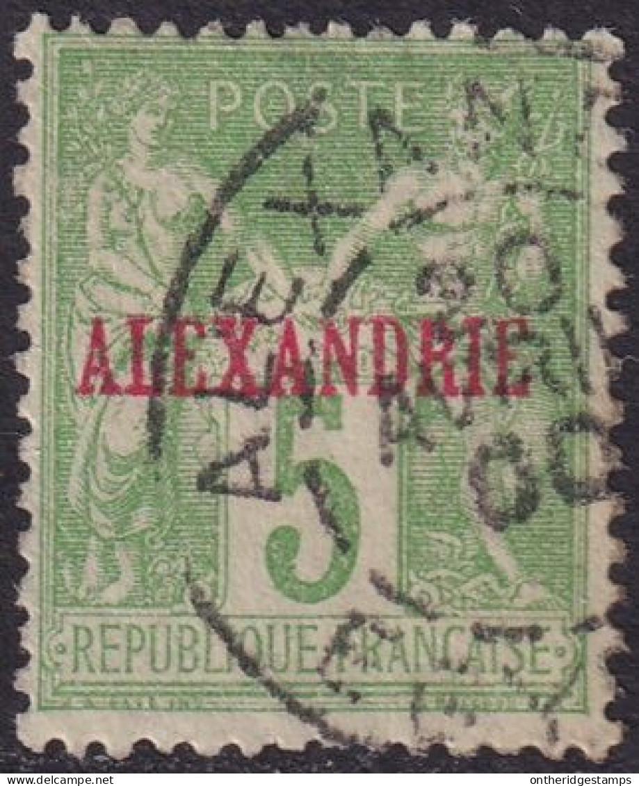 French Offices Alexandria 1899 Sc 5a Alexandrie Yt 6 Used Type II - Oblitérés