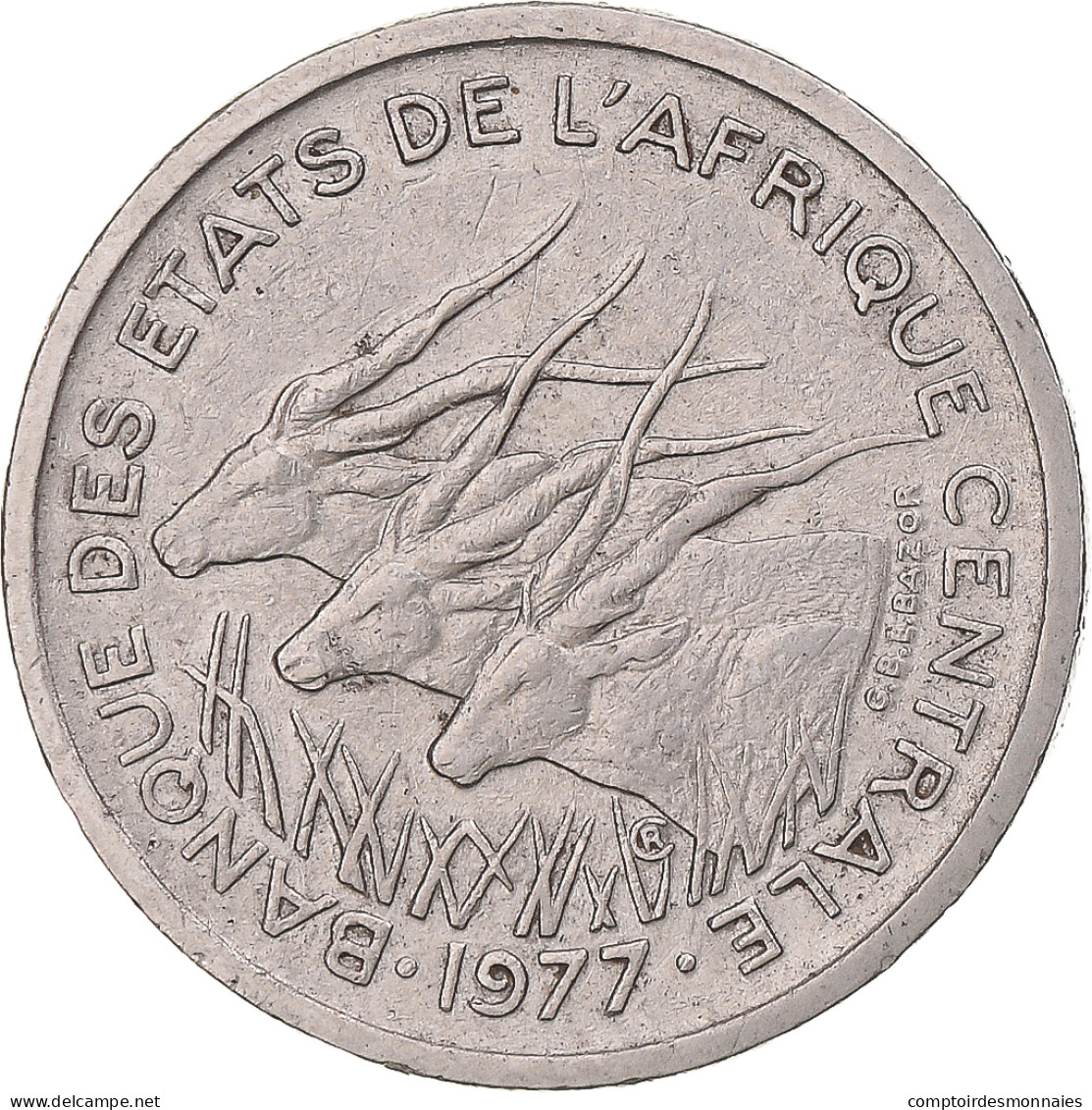 Monnaie, États De L'Afrique Centrale, 50 Francs, 1977, Paris, TTB, Nickel - República Centroafricana