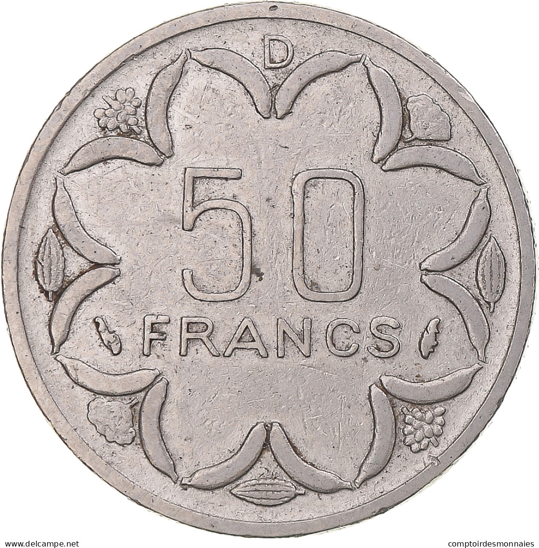 Monnaie, États De L'Afrique Centrale, 50 Francs, 1977, Paris, TTB, Nickel - República Centroafricana