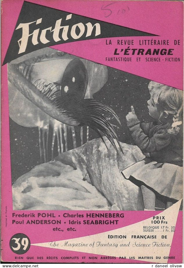 Fiction N° 39, Février 1957 (TBE) - Fictie