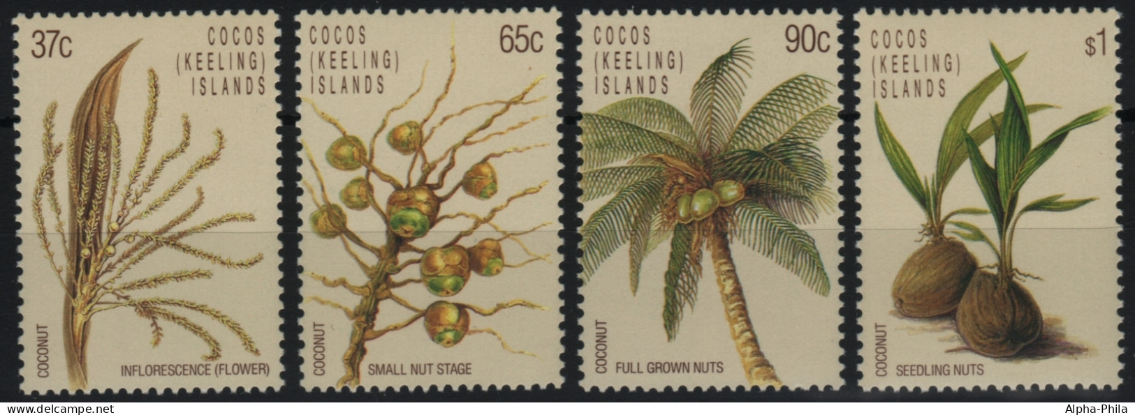 Kokos-Inseln 1988 - Mi-Nr. 188-191 ** - MNH - Pflanzen / Plants - Cocos (Keeling) Islands