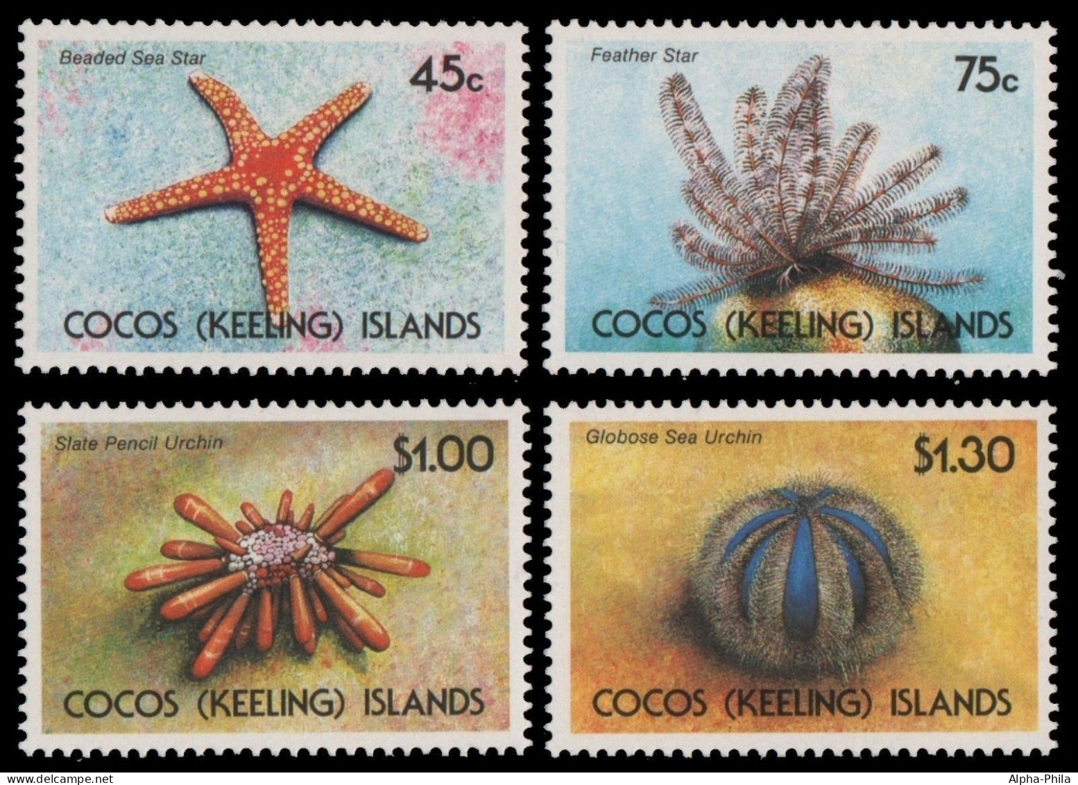 Kokos-Inseln 1991 - Mi-Nr. 245-248 ** - MNH - Meerestiere / Marine Life - Cocos (Keeling) Islands