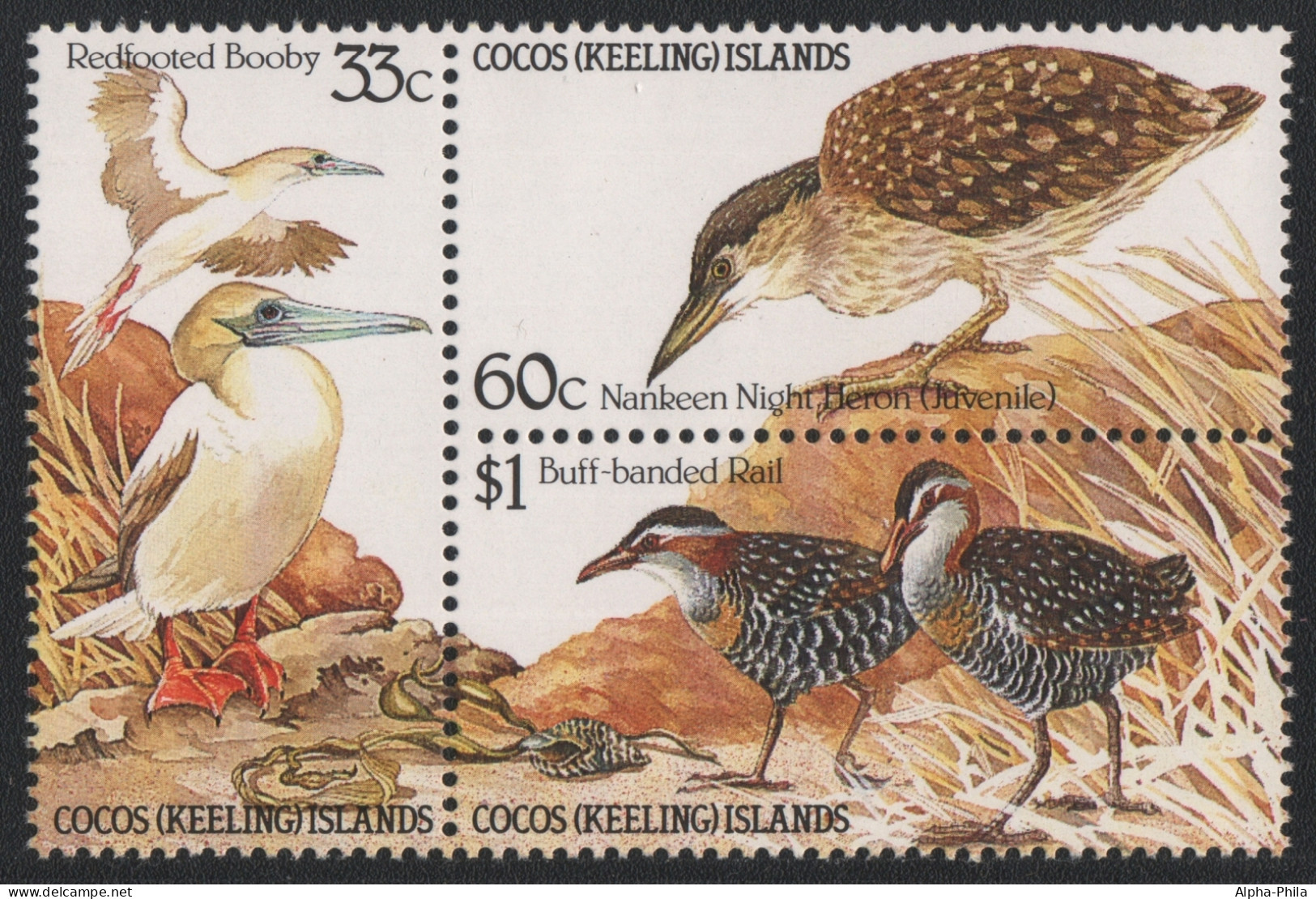 Kokos-Inseln 1985 - Mi-Nr. 137-139 ** - MNH - Vögel / Birds - Cocos (Keeling) Islands