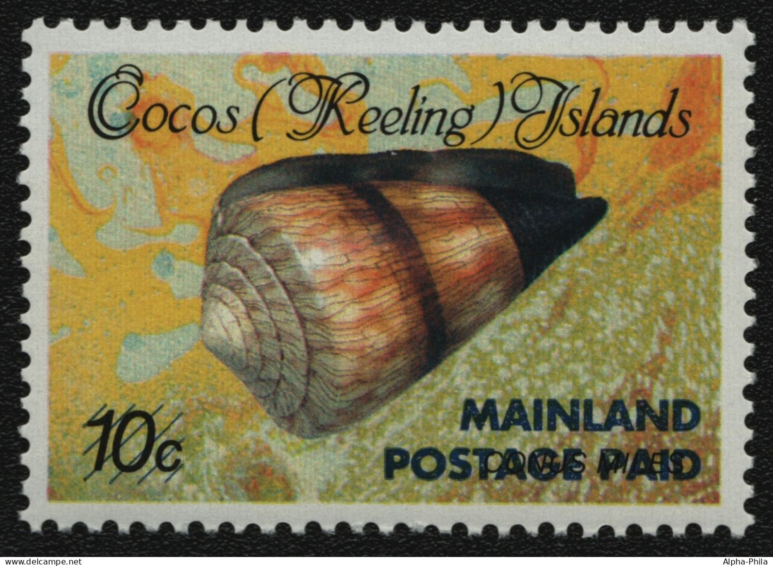 Kokos-Inseln 1990 - Mi-Nr. 240 I ** - MNH - Meeresschnecken / Marine Snails - Cocos (Keeling) Islands