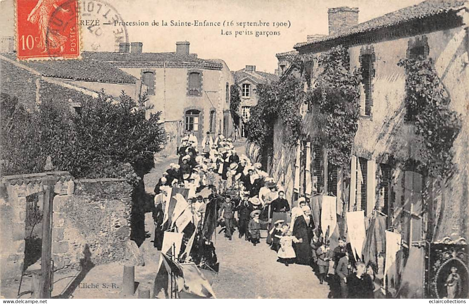 Andrezé        49      Procession De La Sainte Enfance 1906. Les P'tits Garçons   - Molle -         (voir Scan) - Sonstige & Ohne Zuordnung