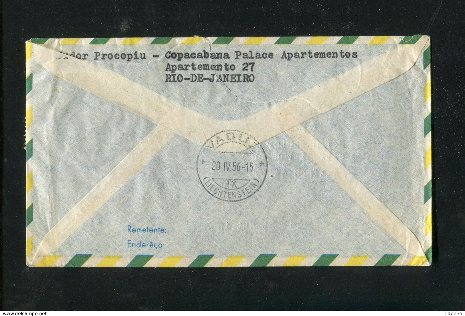 "BRASILIEN" 1956, Lupo-/Reco-Brief MiF Nach Vaduz (Liechtenstein) (4254) - Storia Postale