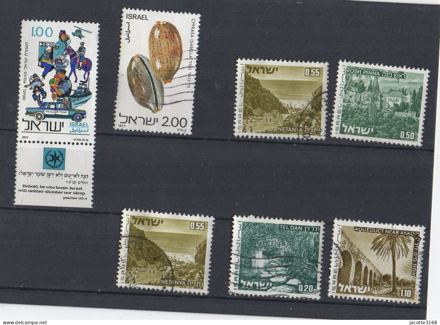 Israel   1977  Lot De 7 Timbres - Used Stamps (without Tabs)