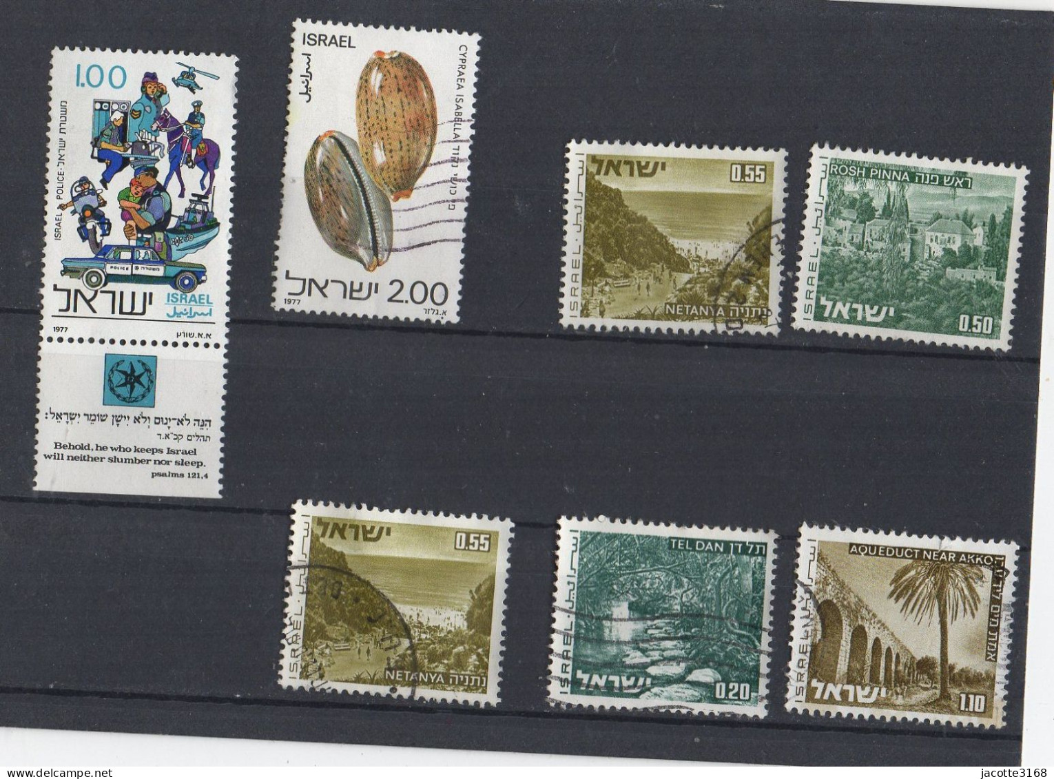 Israel   1977  Lot De 7 Timbres - Usados (sin Tab)