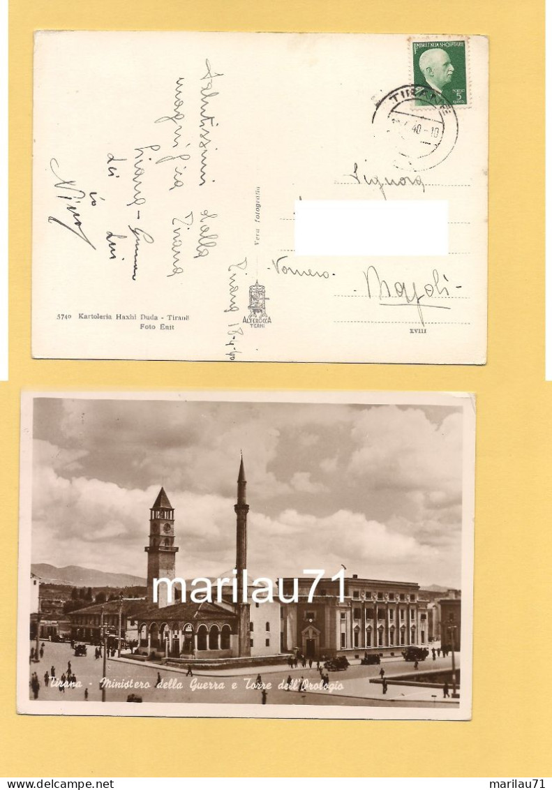 12138 Occupazioni ALBANIA 5Q 1940 Isolato Card Ministero Guerra Tirana - Albanie