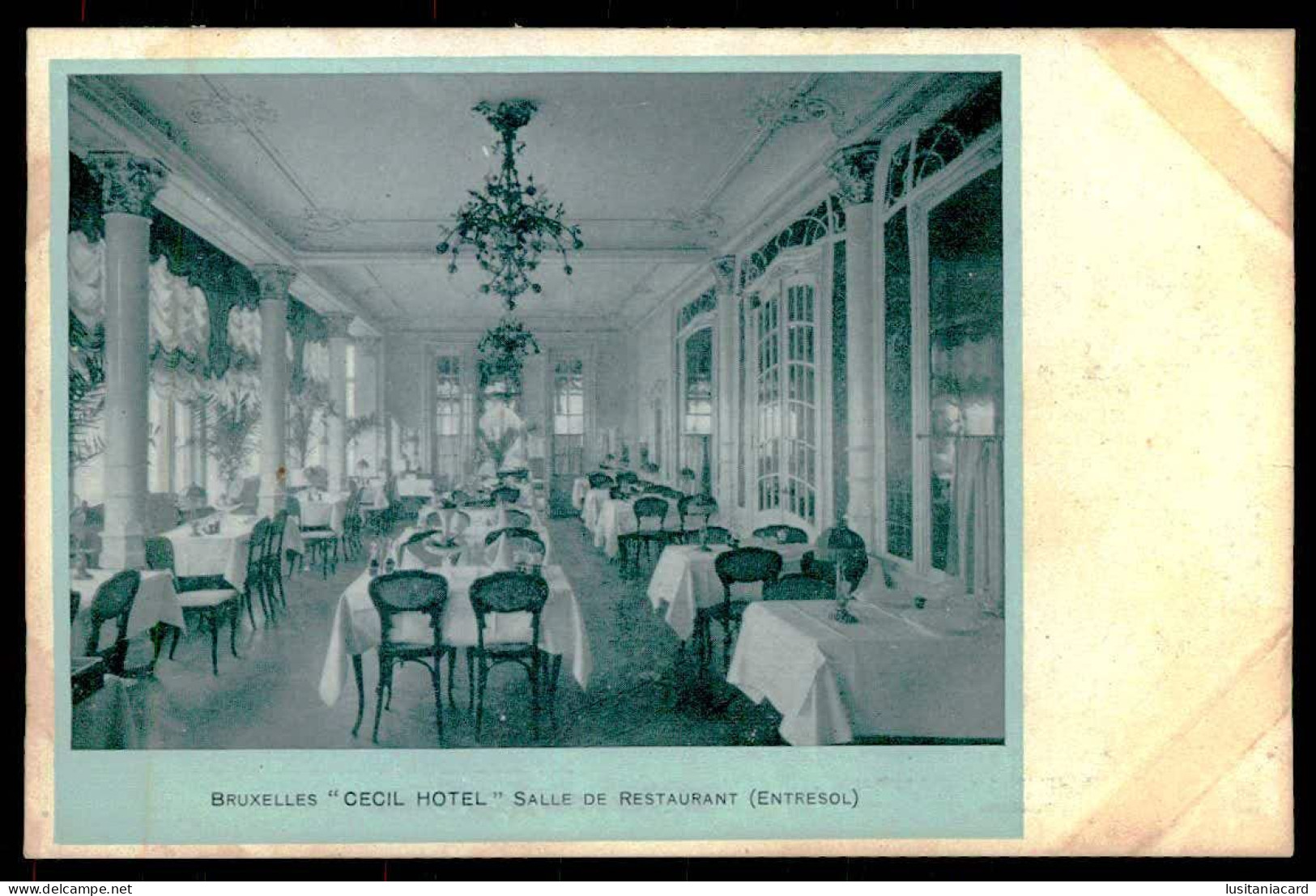 BELGIUM - BRUXELLES -"Cecil Hotel"-Salle De Restaurant (Entresol) Hotel De 1er(Ed.Dezadaleere  Wenseleers) Carte Postale - Hotels & Restaurants