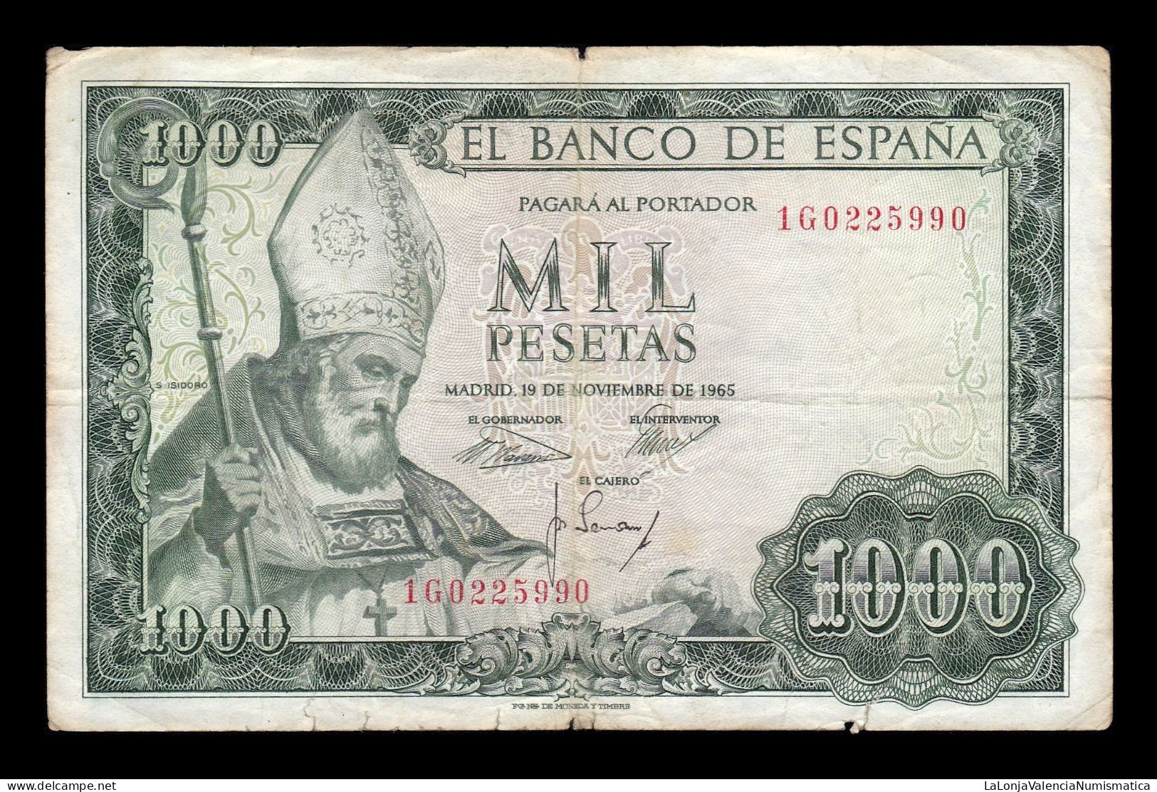 España Spain 1000 Pesetas San Isidoro 1965 Pick 151 Serie 1G Bc/Mbc F/Vf - 1000 Pesetas