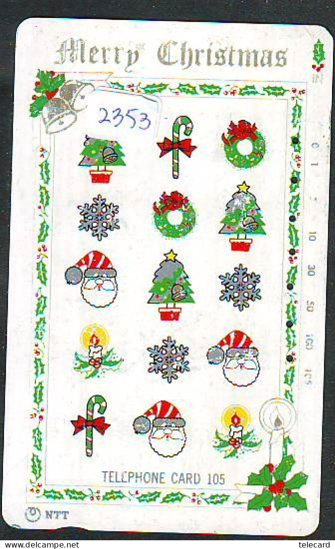 Télécarte JAPON * NOËL * WEIHNACHTEN (2353) CHRISTMAS * KERST * NAVIDAD * NATALE - Natale