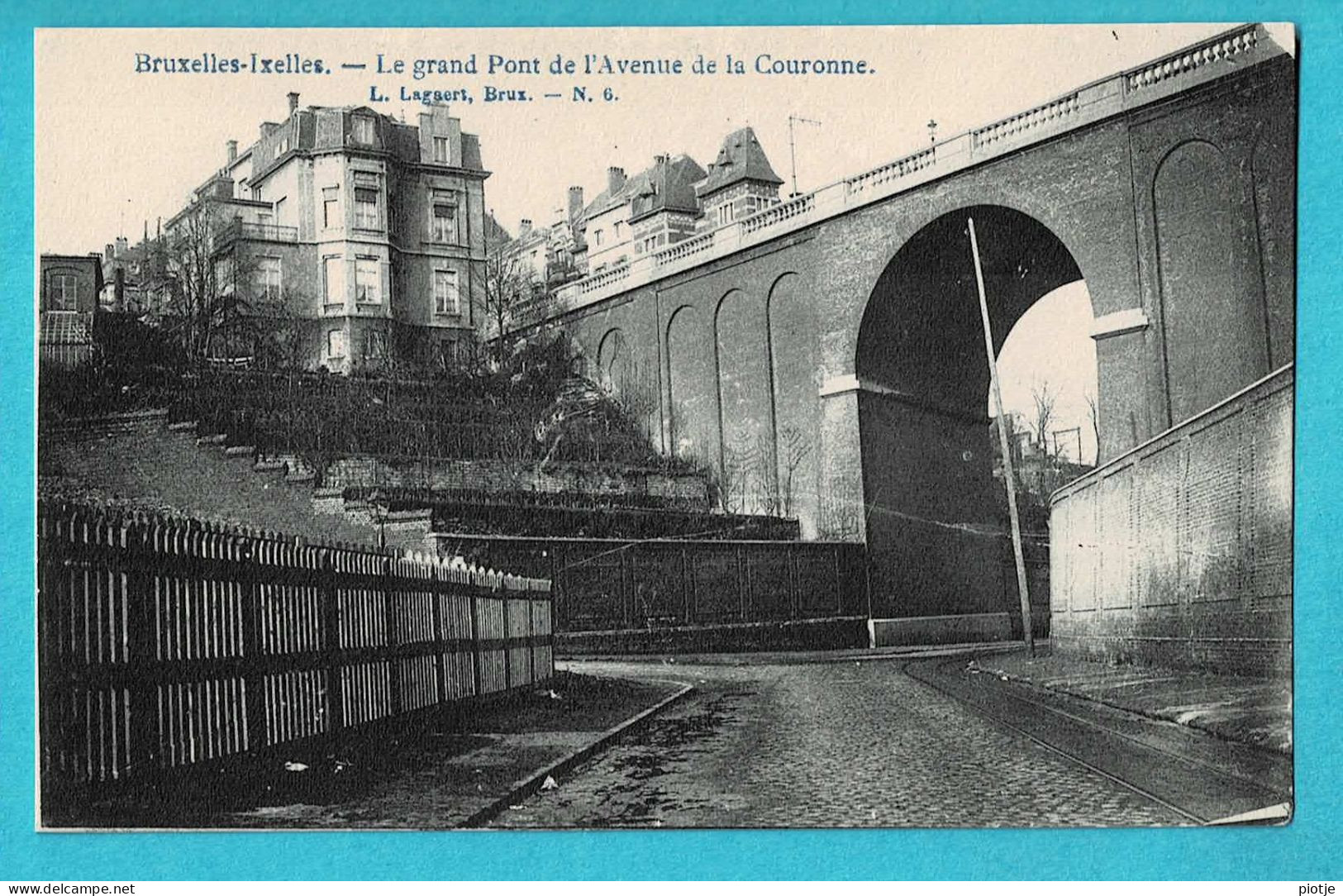 * Elsene - Ixelles (Brussel - Bruxelles) * (L. Lagaert, Brux, Nr 6) Le Grand Pont De L'Avenue De La Couronne, Bridge - Elsene - Ixelles