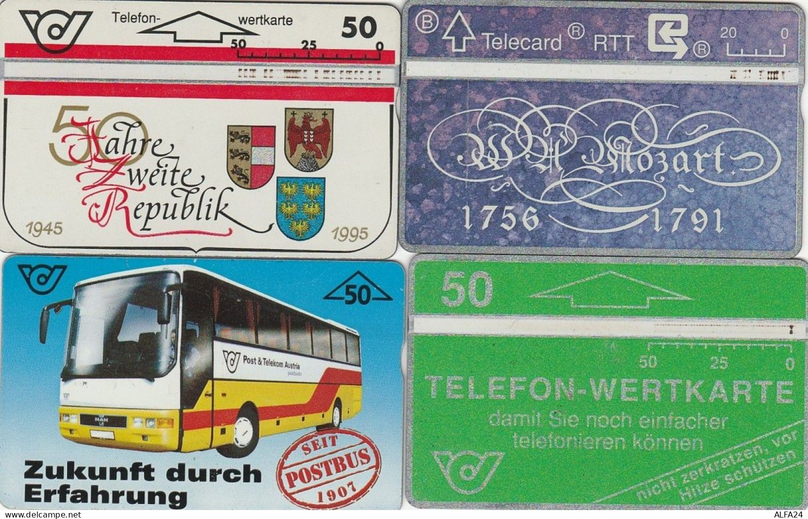 LOTTO 4 SCHEDE TELEFONICHE AUSTRIA  (CE0219 - Oesterreich