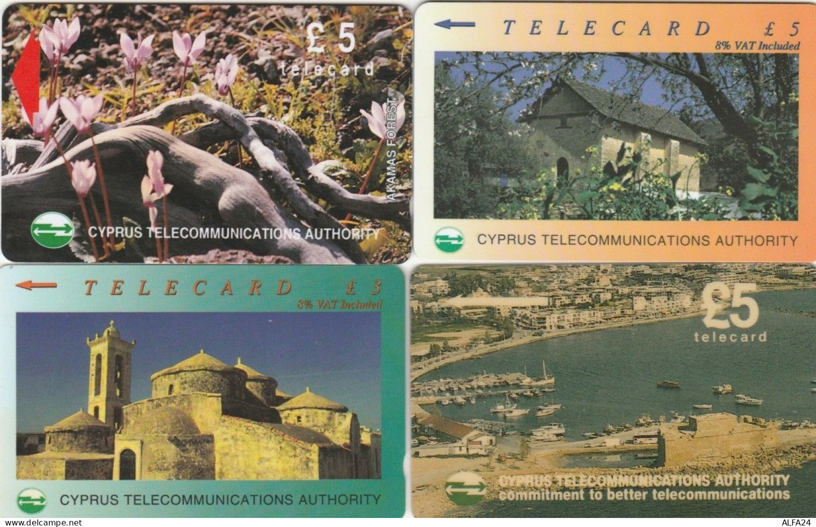 LOTTO 4 SCHEDE TELEFONICHE CIPRO  (CE0356 - Cyprus