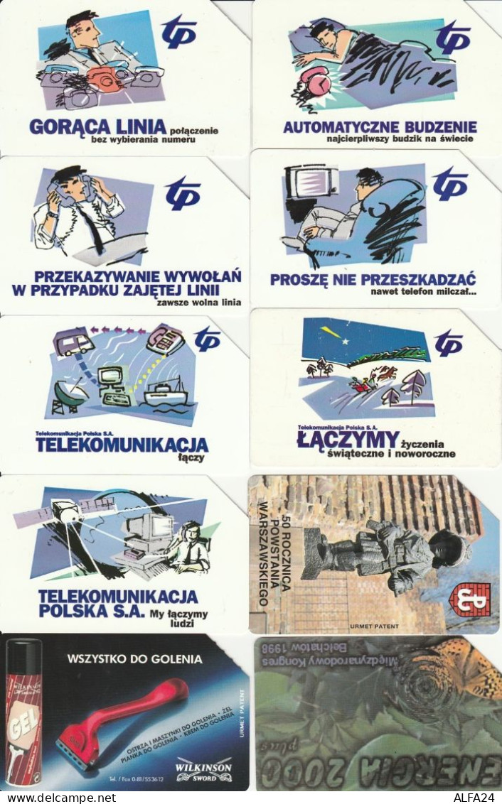 LOTTO 10 SCHEDE TELEFONICHE POLONIA  (CE0401 - Pologne