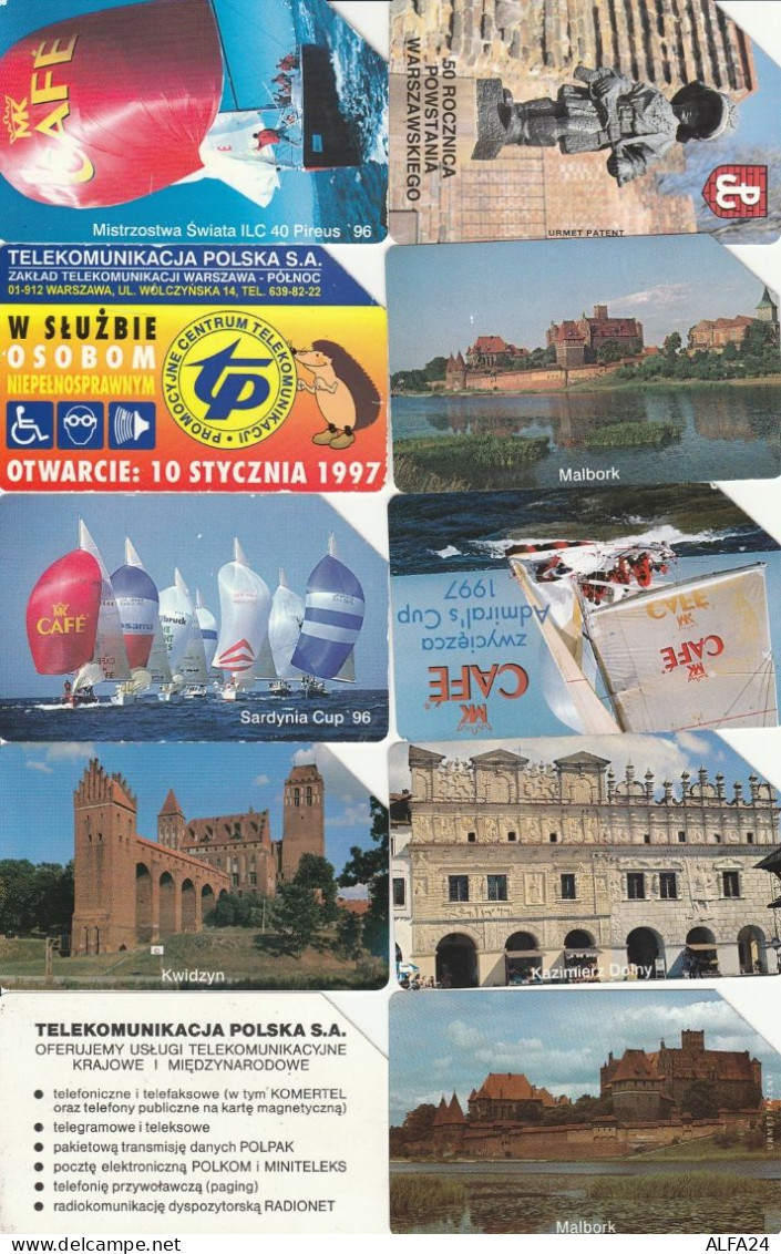 LOTTO 10 SCHEDE TELEFONICHE POLONIA  (CE0432 - Pologne