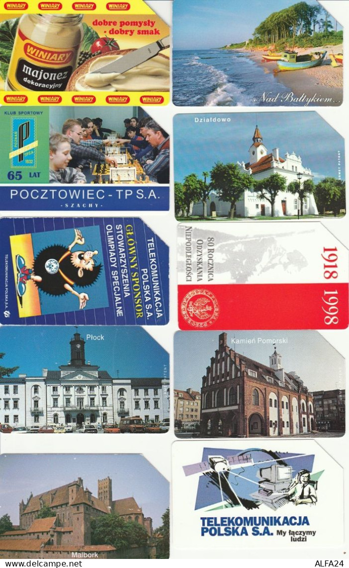 LOTTO 10 SCHEDE TELEFONICHE POLONIA  (CE0427 - Pologne