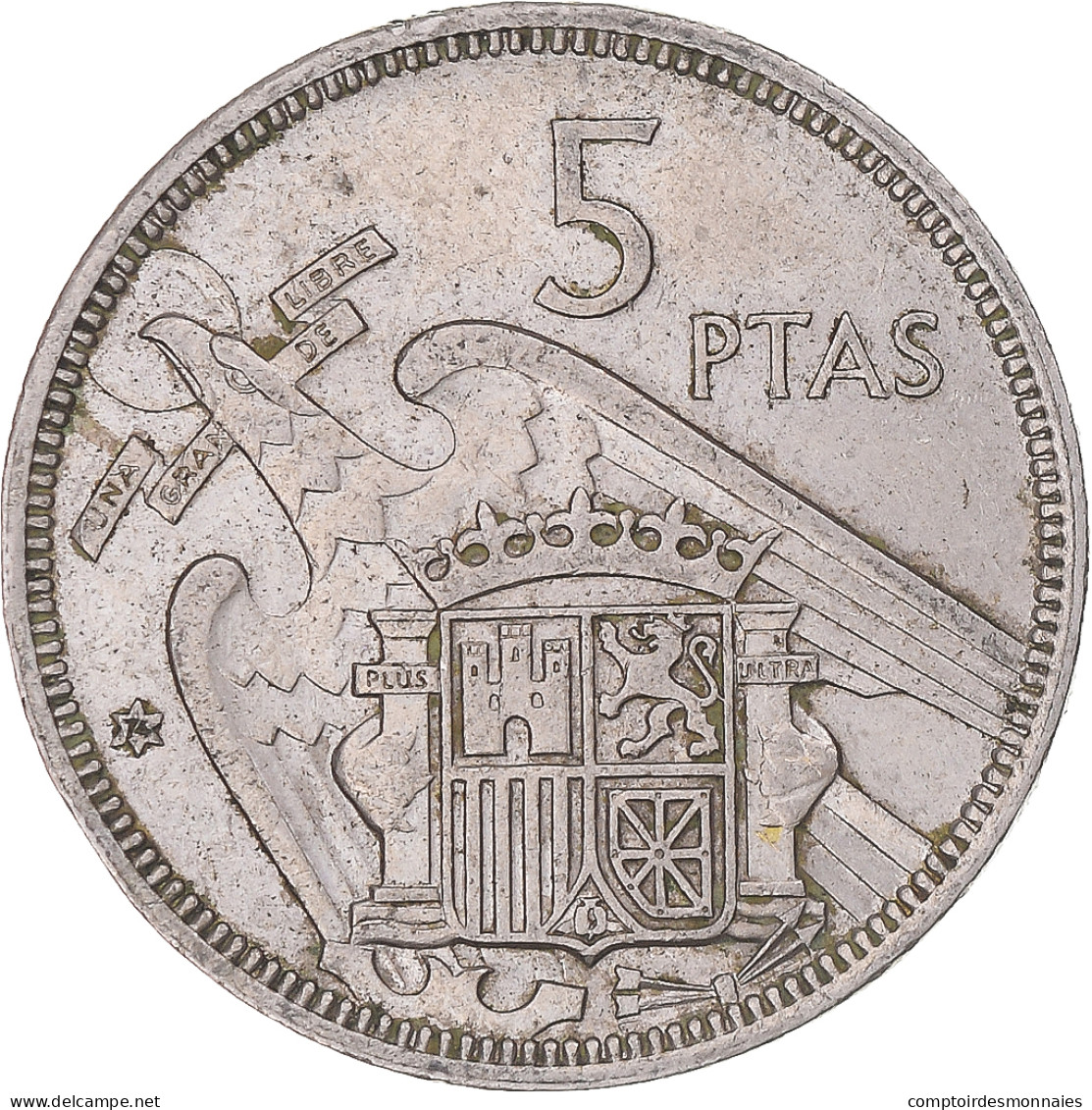 Monnaie, Espagne, Caudillo And Regent, 5 Pesetas, 1974, TTB, Cupro-nickel - 5 Pesetas