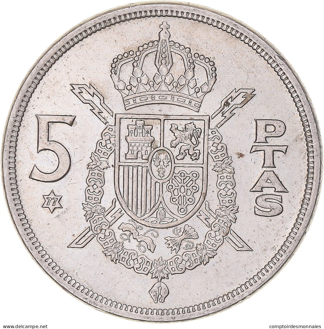 Monnaie, Espagne, Juan Carlos I, 5 Pesetas, 1977, TTB, Cupro-nickel, KM:807 - 5 Pesetas