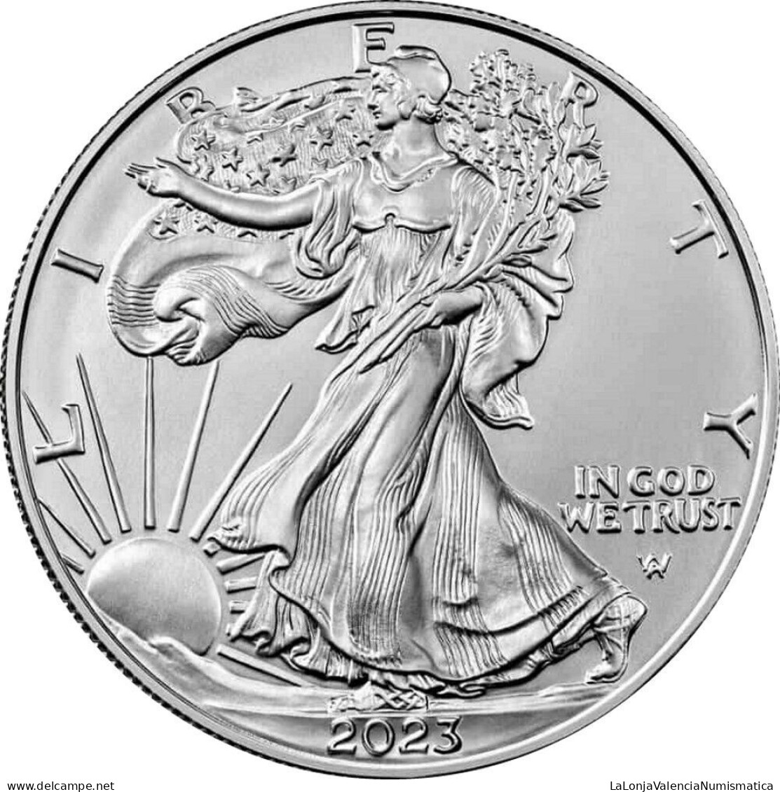 Estados Unidos United States 1 Dollar ”American Silver Eagle” 2023 Km 746 Onza Plata Pura Sc Unc - 2007-…: Presidents