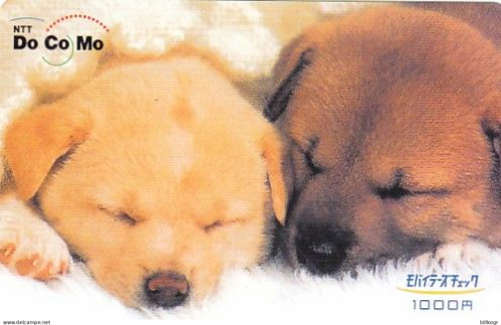 JAPAN - Dogs, Do Co Mo By NTT Prepaid Card Y1000, Exp.date 31/03/07, Used - Honden