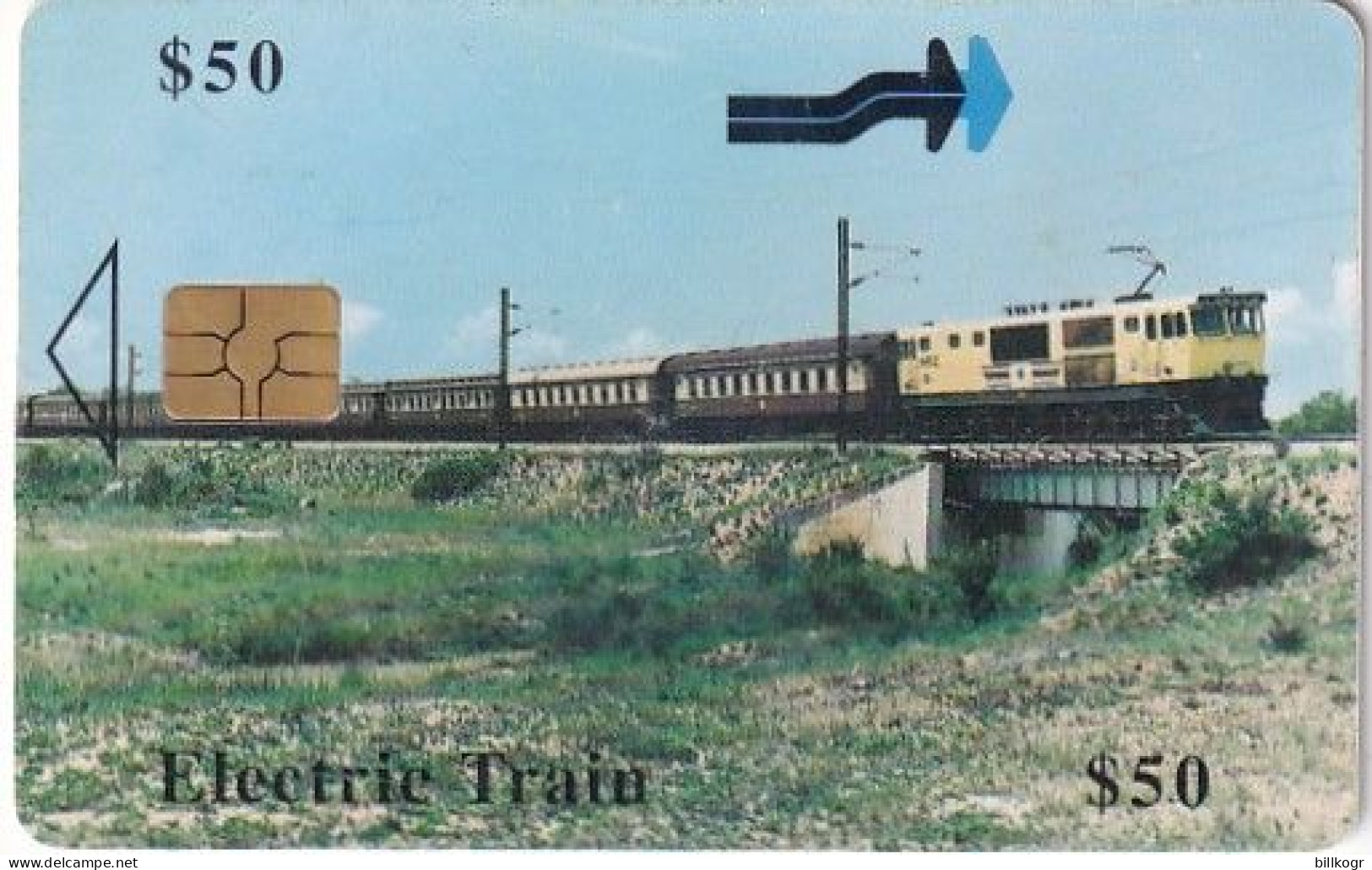 ZIMBABWE - Electric Train, Exp.date 12/00, Used - Trenes