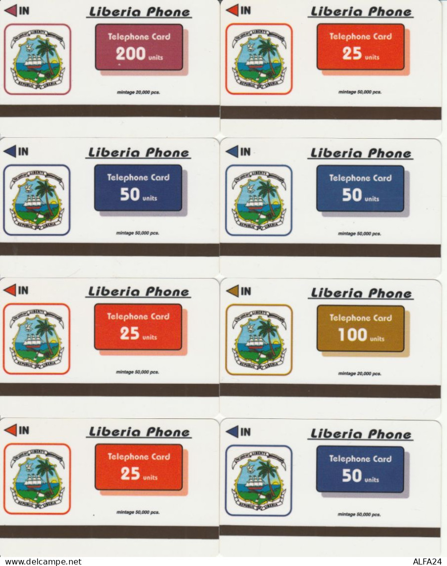 SERIE 16 SCHEDE TELEFONICHE LIBERIA DINOSAURI (PV620 - Liberia