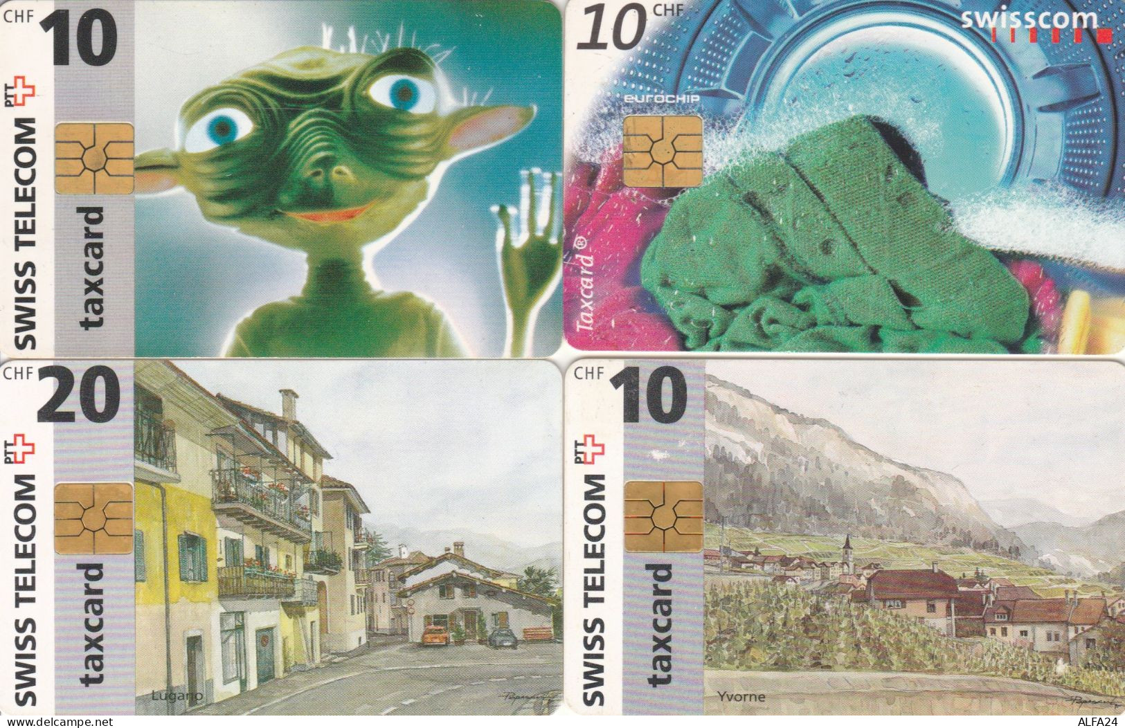 LOT 4 PHONE CARD SVIZZERA (PV594 - Suisse