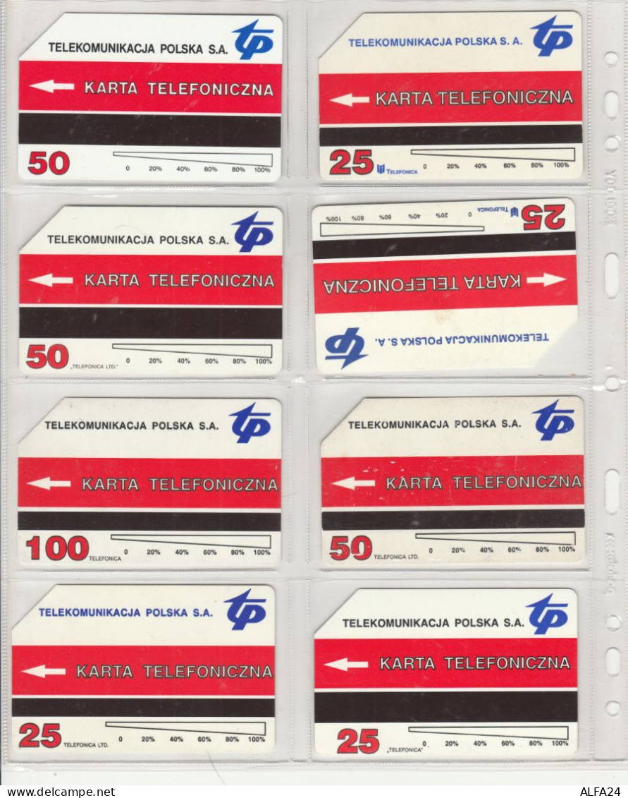 LOT 8 PHONE CARDS POLONIA (PV48 - Polonia
