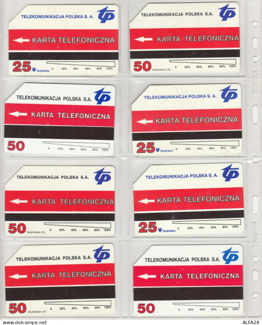 LOT 8 PHONE CARDS POLONIA (PV47 - Polonia